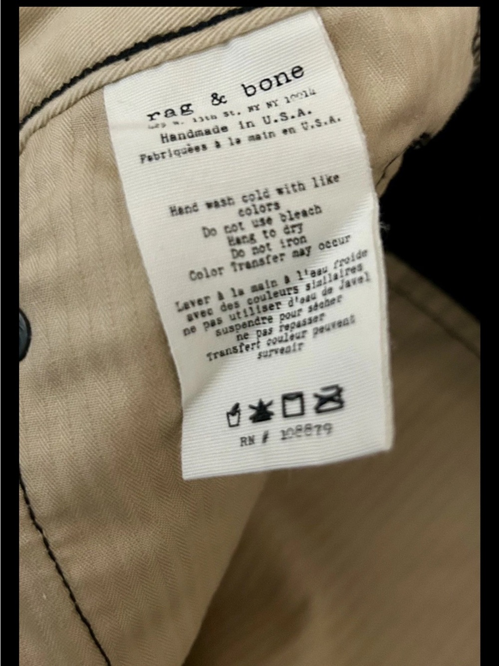 Rag&bone Men's Raw Selvedge black jeans size 31 made in the USA - Picture 8 of 9
